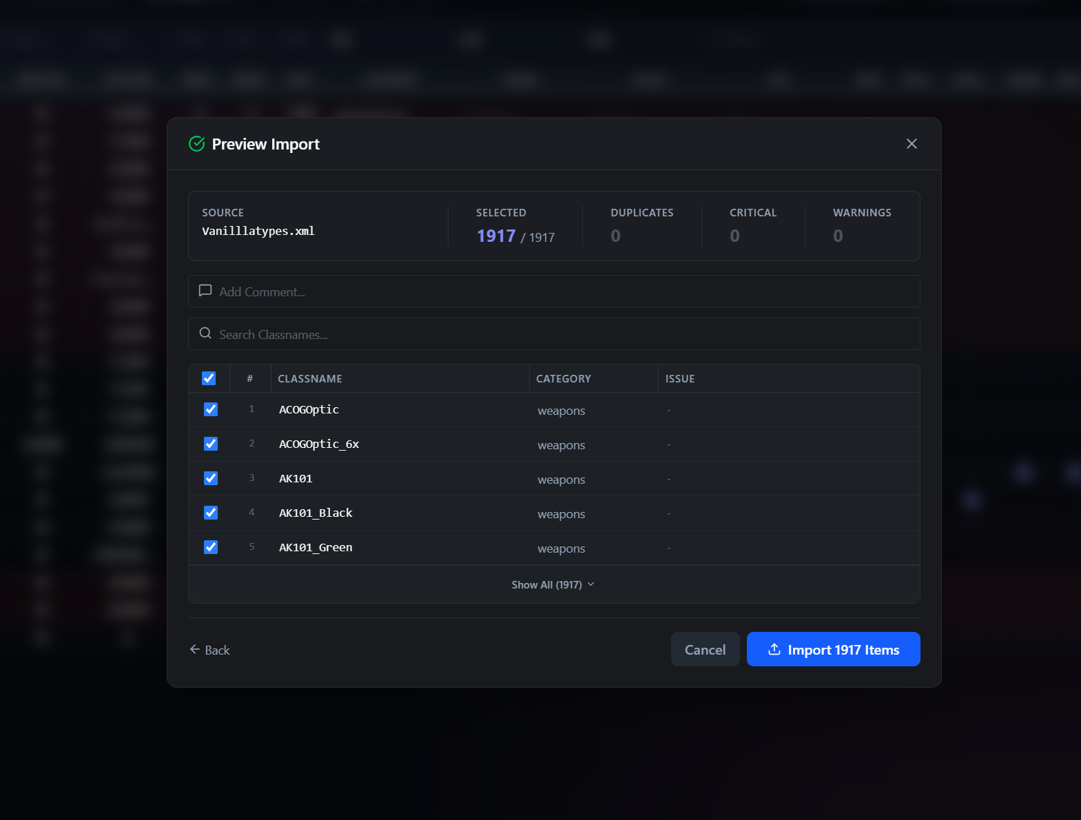Error-free smart import preview