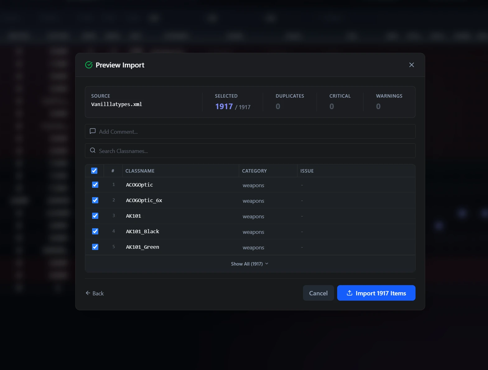 Error-free smart import preview